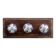 Royal Floral Ceramic Wooden Hooks