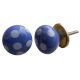 Slate Blue Ceramic Small Polka Knob