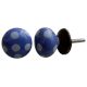 Slate Blue Ceramic Small Polka Knob