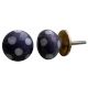 Purple White Polka Dot Small Ceramic Knob