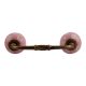 Pink Etched Dot Ceramic Bridge Handle