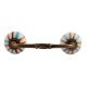 Blue Brown Rays Ceramic Bridge Handle