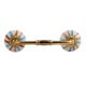 Blue Brown Rays Ceramic Bridge Handle