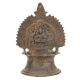 Oil Lamps Hand Cast in Bronze Alloy Depict An Image of Laxmi, Flanked by Two Elephants
