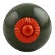 Olive Round Orange Fitting Ceramic Knob