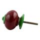 Cherry Solid Round Green Fitting Ceramic Knob