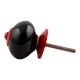 Black Round Red Fitting Ceramic Knob