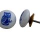 Blue Owl Flat Kids Drawer Knob