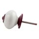 White Purple Fitting Ceramic Knob