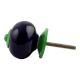 Navy Blue Round Green Fitting Ceramic Knob