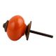 Orange Round Antique Fitting Ceramic Knob