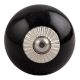 Black Silver Fitting Ceramic Dresser Knob