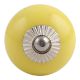 Solid Yellow Silver Fitting Ceramic Cabinet Knob