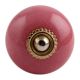 Dark Pink Golden Fitting Ceramic Drawer Knob Online