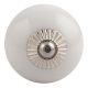 White Silver Fitting Ceramic Dresser Knob