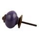 Purple Round Antique Fitting Ceramic Knob