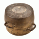 Very Old Traditional Bronze Cooking Pot with Lid