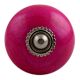 Neon Pink Silver Fitting Ceramic Dresser Knob