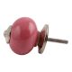 Dark Pink Silver Fitting Ceramic Dresser Knob