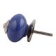 Slate Blue Silver Fitting Ceramic Drawer Knob Online