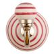 White Pink Striped Wall Hooks