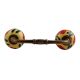 Red Flower Ceramic Bridge Handle