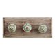 Green Lisianthus Ceramic Wooden Hooks