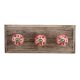 Red Net Ceramic Wooden Hooks