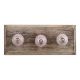 White Plumeria Ceramic Wooden Hooks