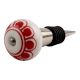 Red Baluster Ceramic Wine Stopper