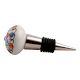 Red Blue Clover Ceramic Wine Stopper