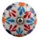 Red Blue Clover Ceramic Wine Stopper