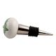 Green Lisianthus Ceramic Wine Stopper