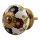 Blue Red Sunflower Ceramic Cabinet Knob Online