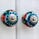 Colorful Floral Ceramic Knob