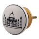 Tajmahal Ceramic Flat Dresser Knob