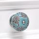 Brown Marigold Ceramic Floral Dresser Knob