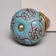 Brown Marigold Ceramic Floral Dresser Knob