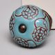 Brown Marigold Ceramic Floral Dresser Knob