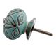 Amarylis Floral Etched Ceramic Cabinet Knob Online