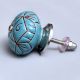 Sea Green Etched Ceramic Floral Dresser Knob Online