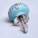 Sea Green Etched Ceramic Floral Dresser Knob Online