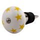 Yellow Star Ceramic Wine Stopper