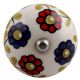 Blue Red Sunflower Ceramic Wine Stopper