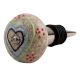 Colorful Hearts Crackle Ceramic Wine Stopper