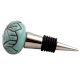 Sea Green Etched Ceramic Wine Stopper