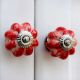 Red Marble Melon Drawer Knob