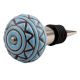 Brown Pattern Etched Ceramic Wine Stopper