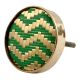 Round Green Metal and Wooden Knobs