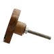 Square Wooden and Metal Cabinet Knob